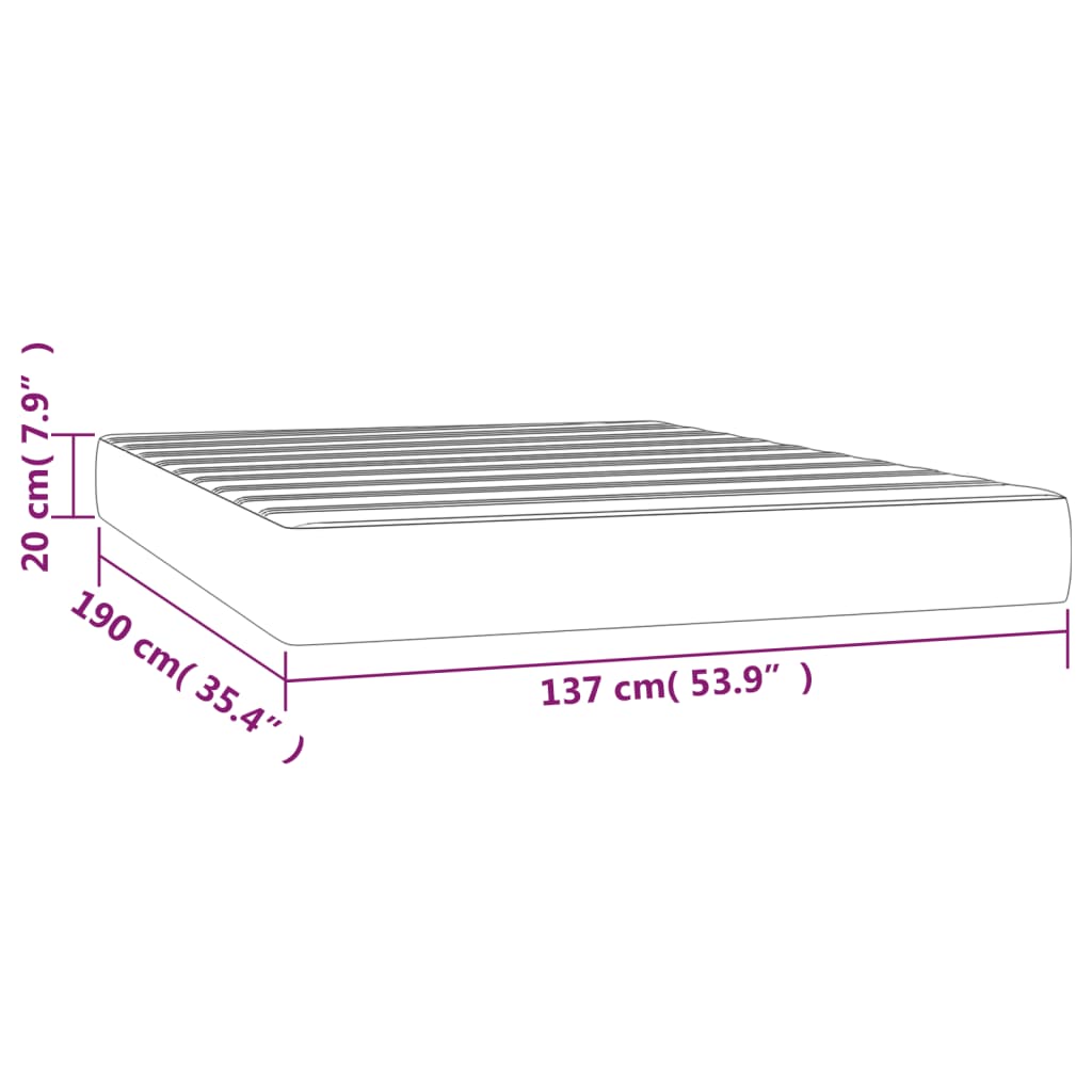 vidaXL Spring Mattress Bed-in-a-Box Single Bed Foam Mattress Medium Hardness-7