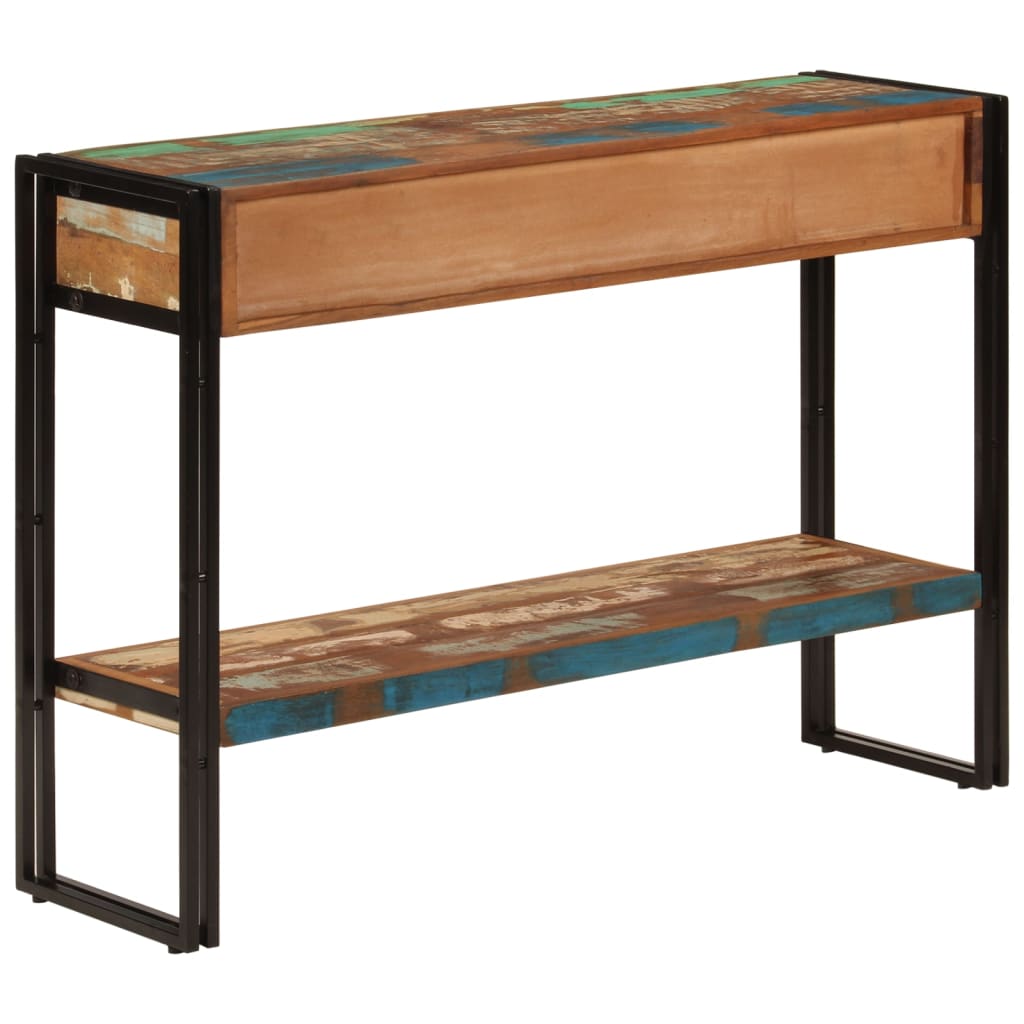 vidaXL Console Table 43.3"x11.8"x29.9" Solid Wood Reclaimed-2