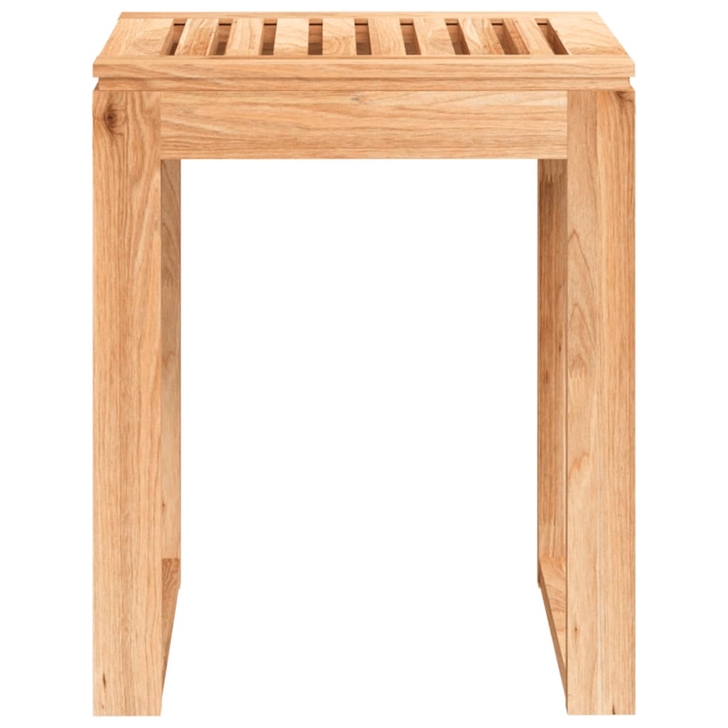 vidaXL Bathroom Stool 15.7"x11.8"x18.1" Solid Wood Walnut-1