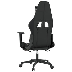 vidaXL Gaming Chair with Footrest Black and Camouflage Faux Leather-3