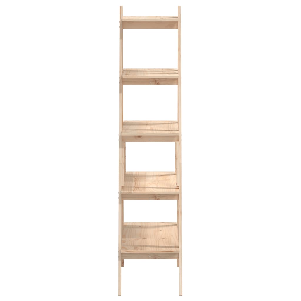 vidaXL 5-Tier Shelf Free Standing A-shape Display Bookcase Solid Wood Pine-15