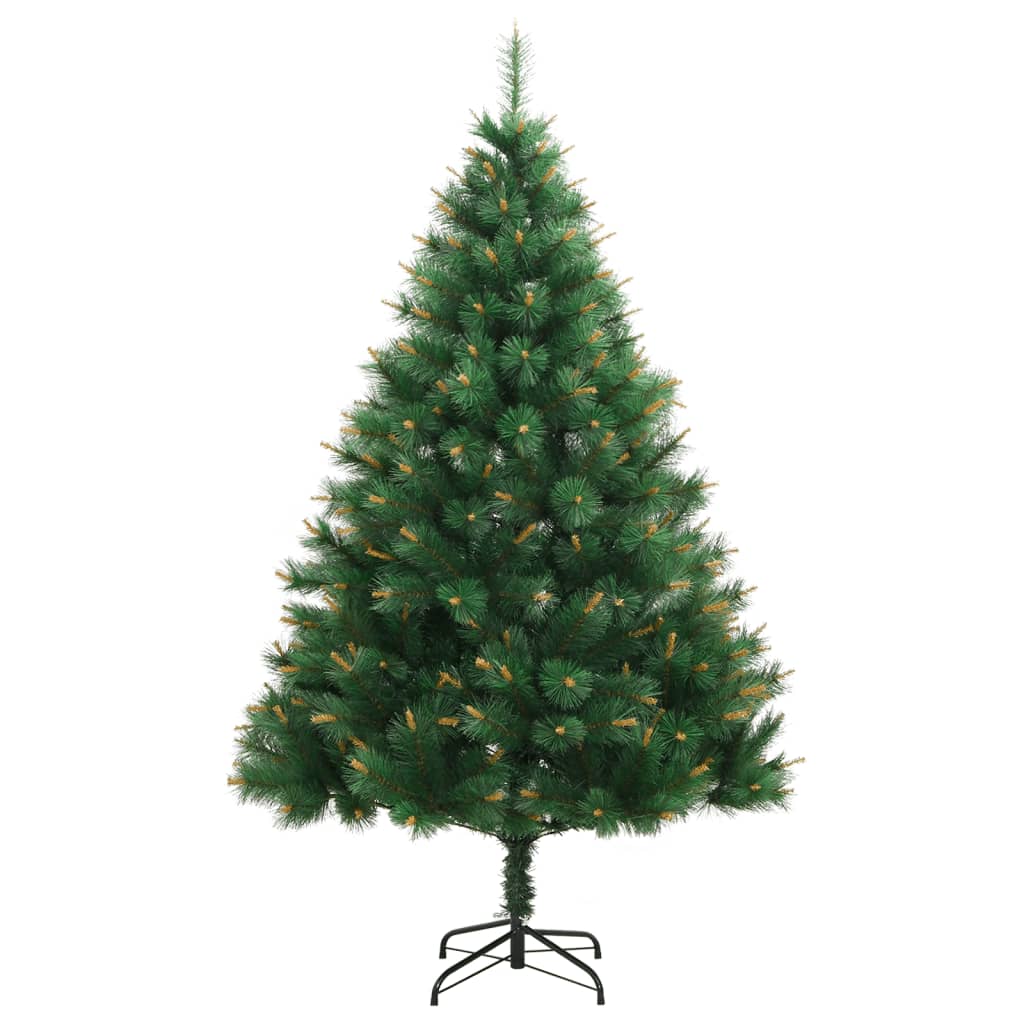 vidaXL Artificial Hinged Christmas Tree with Stand 82.7"-1