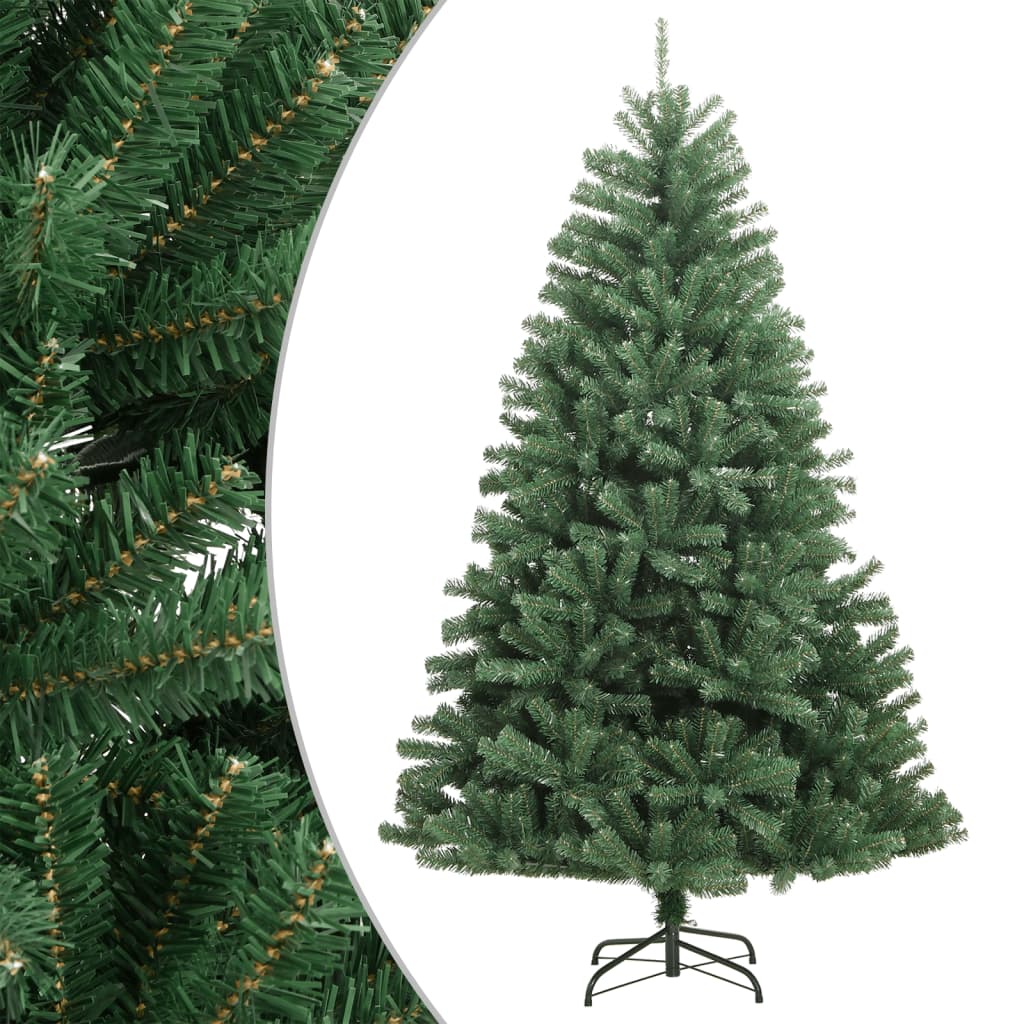 vidaXL Artificial Hinged Christmas Tree with Stand Green 47.2"-6