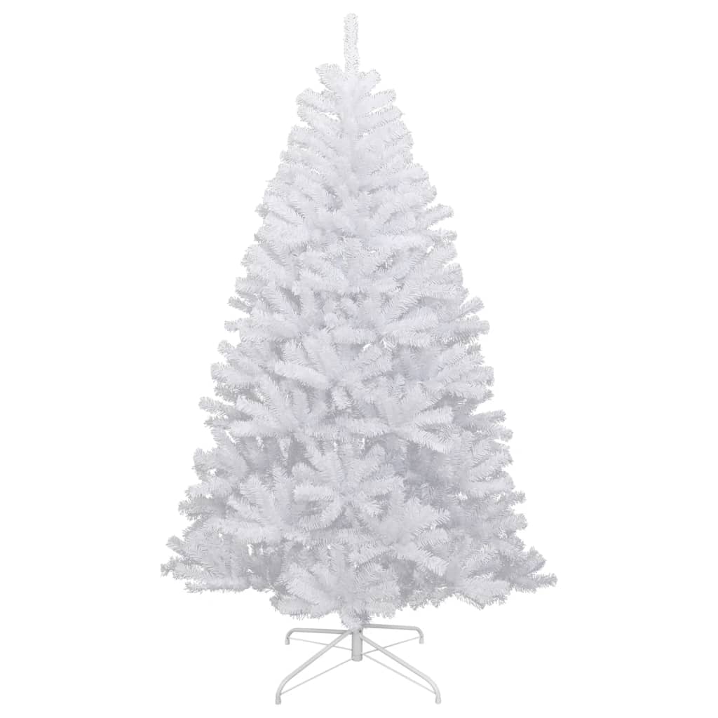 vidaXL Artificial Hinged Christmas Tree with Flocked Snow 70.9"-0