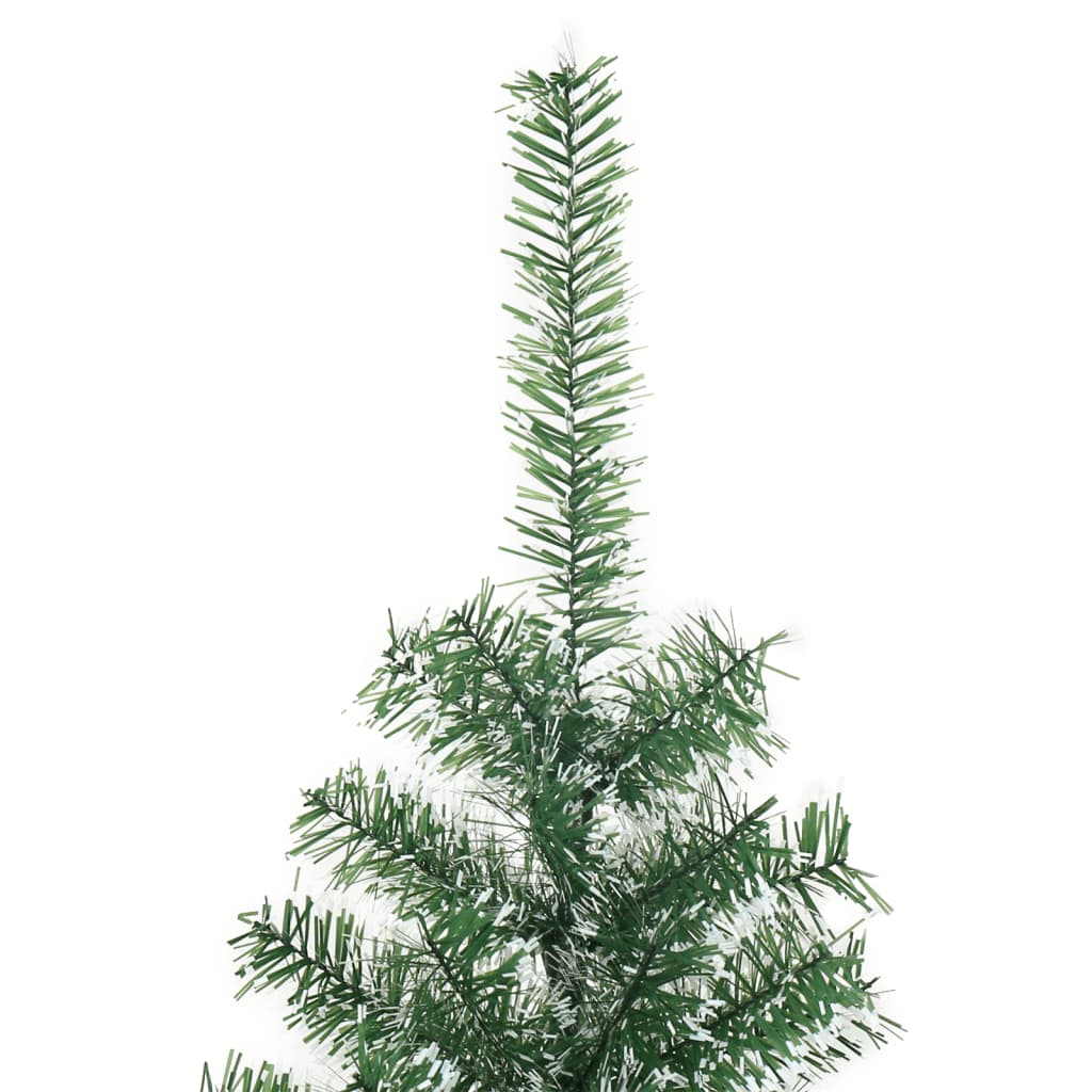 vidaXL Artificial Christmas Tree with Flocked Snow Green 47.2"-3