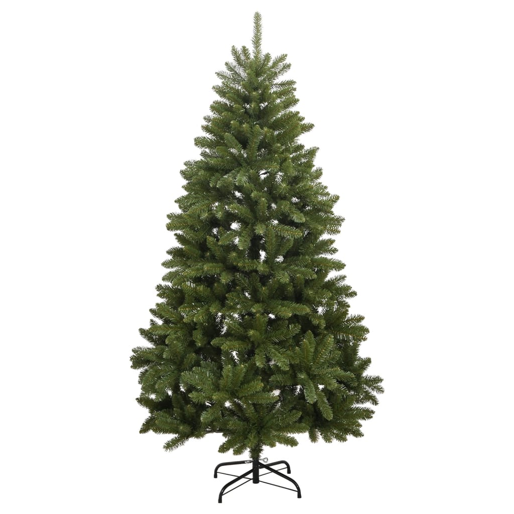 vidaXL Artificial Hinged Christmas Tree with Stand Green 94.5"-0