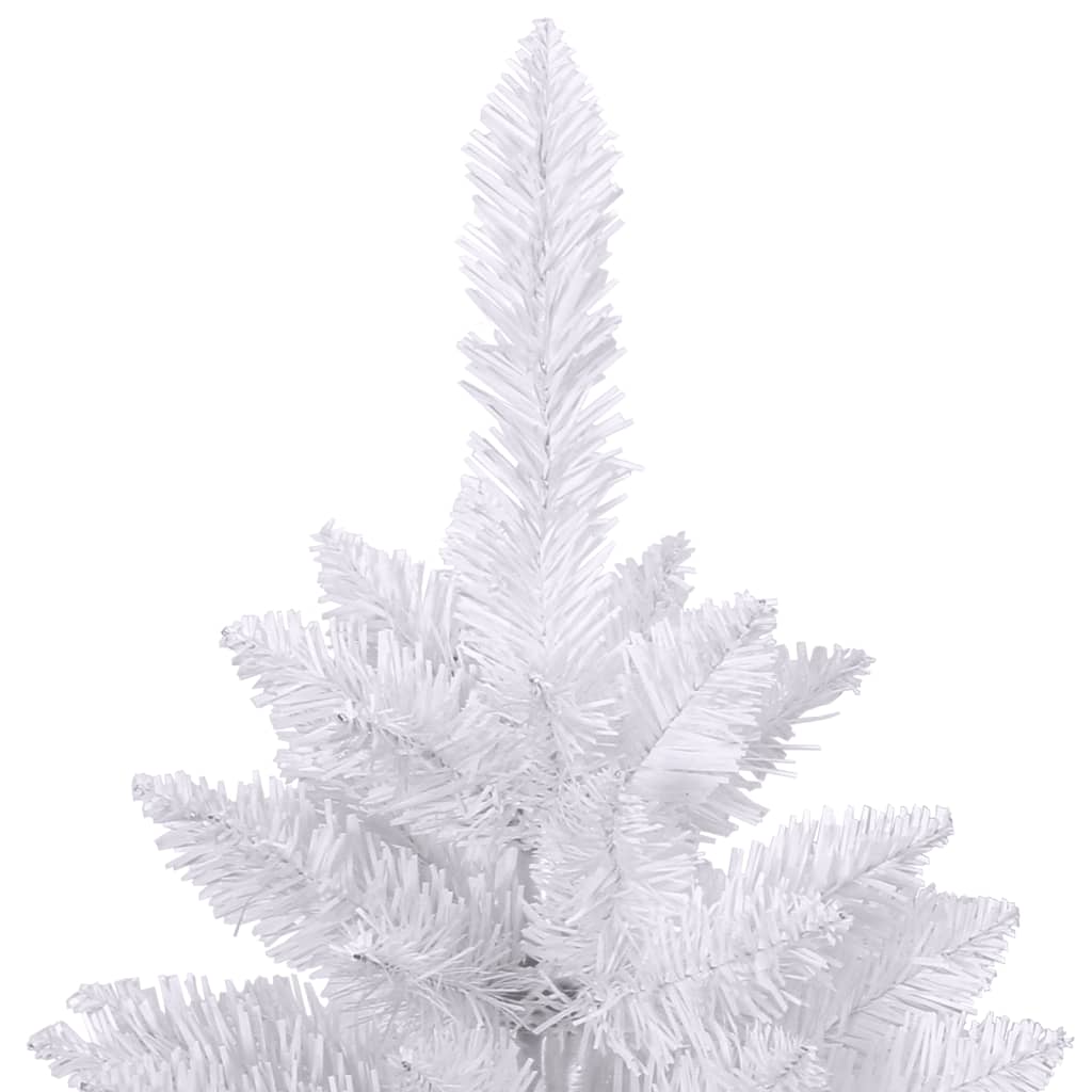 vidaXL Artificial Hinged Christmas Tree with Stand White 47.2"-2