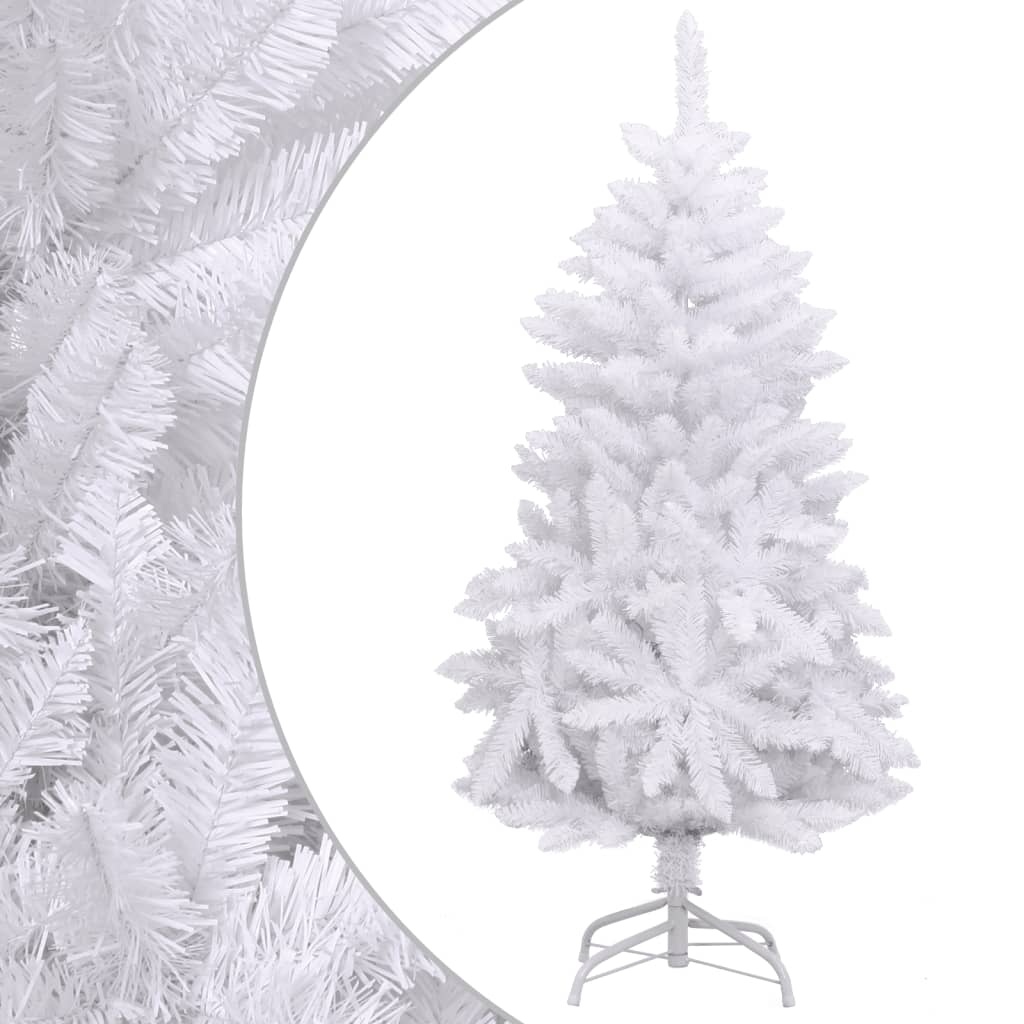 vidaXL Artificial Hinged Christmas Tree with Stand White 59.1"-6