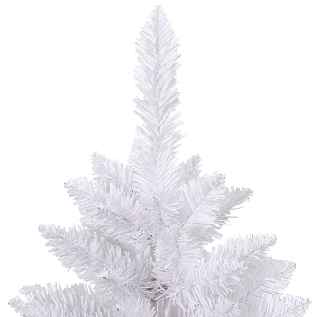 vidaXL Artificial Hinged Christmas Tree with Stand White 59.1"-2