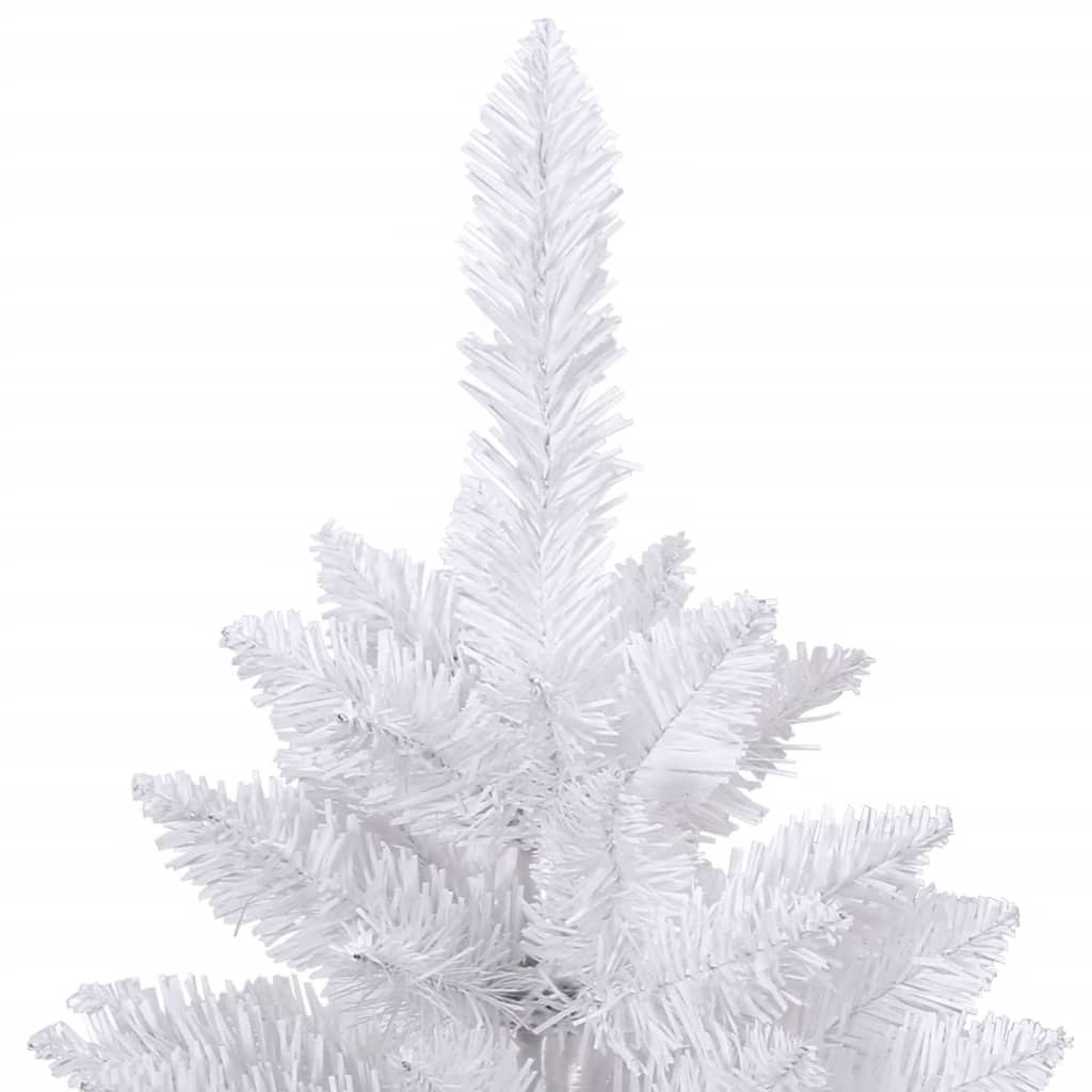 vidaXL Artificial Hinged Christmas Tree with Stand White 82.7"-2