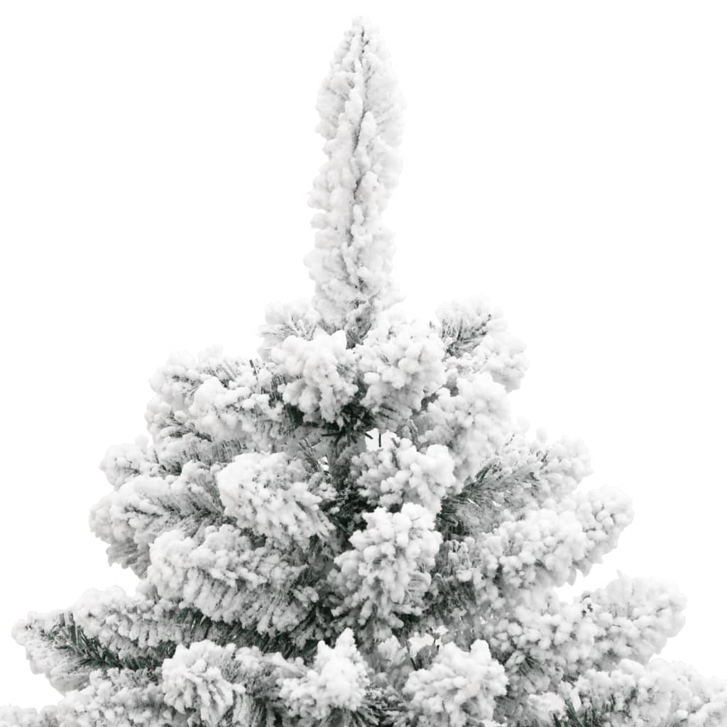 vidaXL Artificial Hinged Christmas Tree with Flocked Snow 59.1"-2