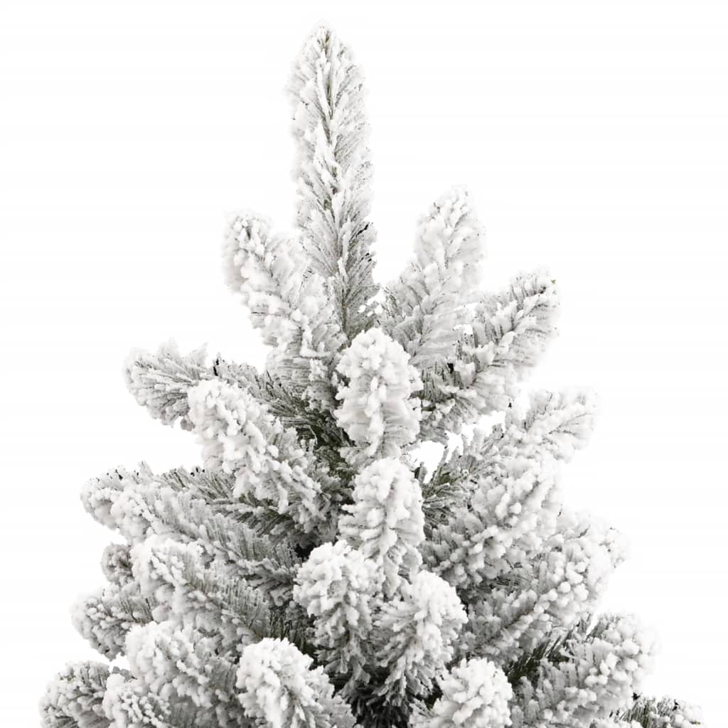 vidaXL Artificial Hinged Christmas Tree with Flocked Snow 70.9"-2