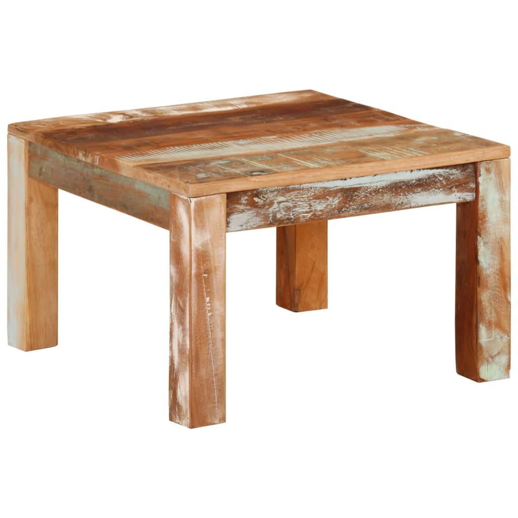 vidaXL Coffee Table 21.7"x21.7"x13.8" Solid Wood Reclaimed-7