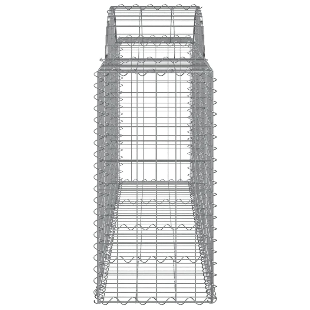 vidaXL Arched Gabion Baskets 5 pcs 78.7"x19.7"x31.5"/39.4" Galvanized Iron-5