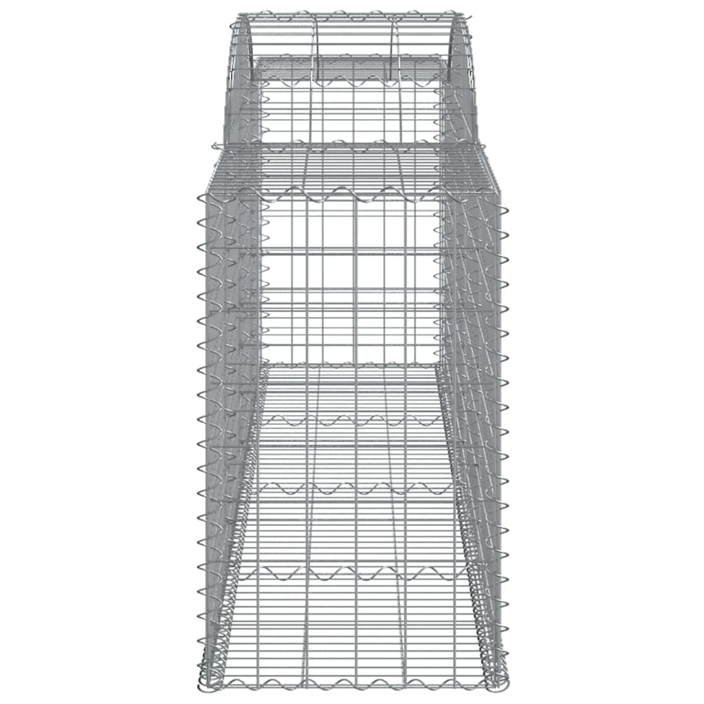 vidaXL Arched Gabion Baskets 3 pcs 118.1"x19.7"x31.5"/39.4" Galvanized Iron-5