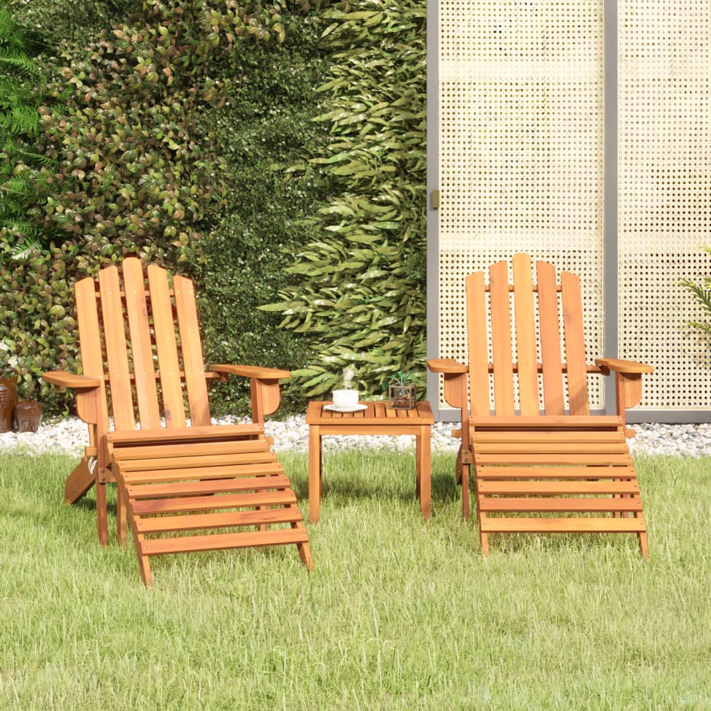 vidaXL 3 Piece Adirondack Patio Lounge Set Solid Wood Acacia-0