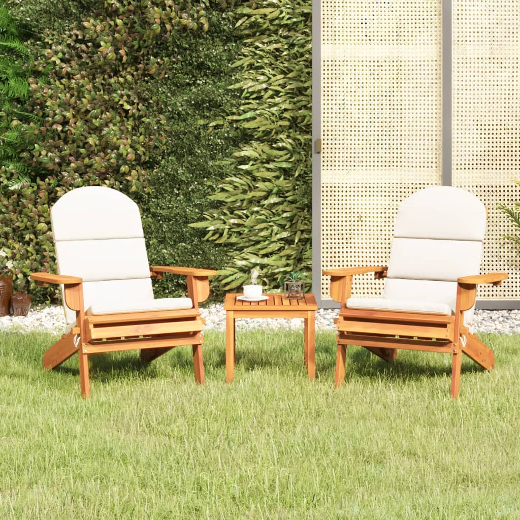 vidaXL 3 Piece Adirondack Patio Lounge Set Solid Wood Acacia-0