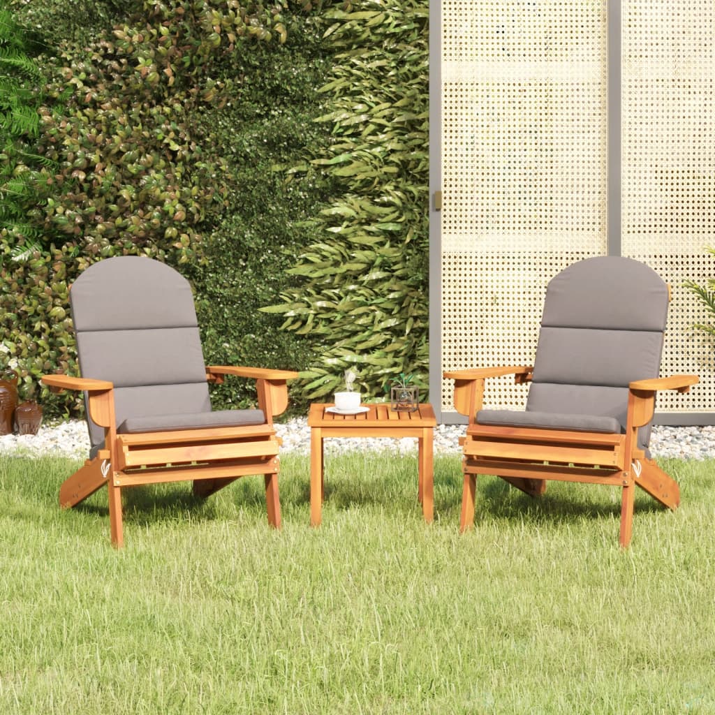 vidaXL 3 Piece Adirondack Patio Lounge Set Solid Wood Acacia-0