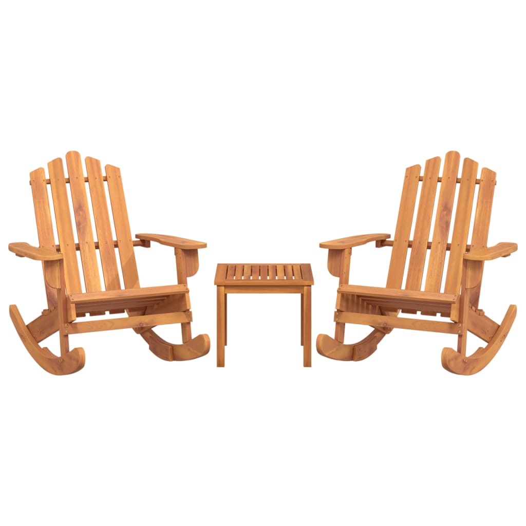 vidaXL 3 Piece Adirondack Patio Lounge Set Solid Wood Acacia-1