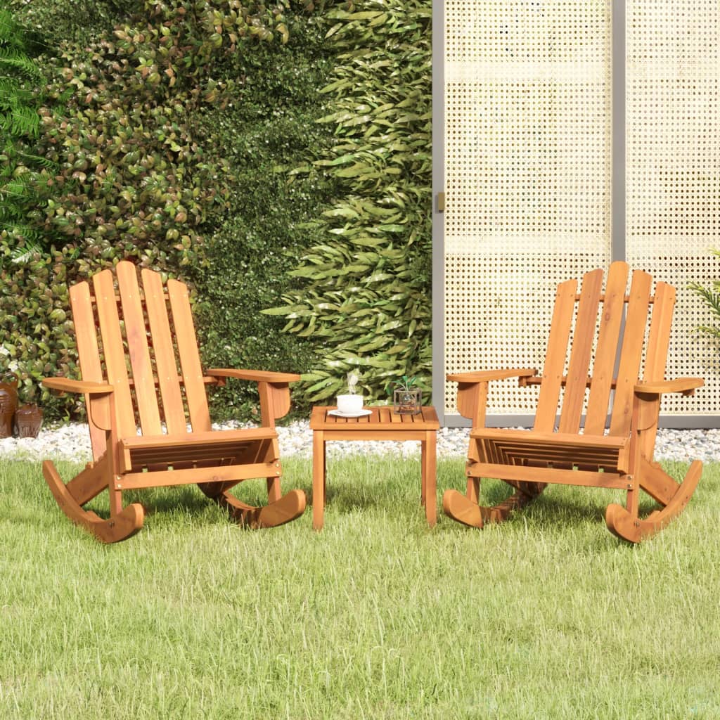 vidaXL 3 Piece Adirondack Patio Lounge Set Solid Wood Acacia-0