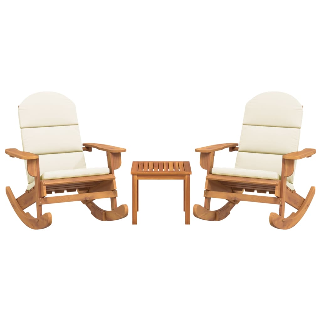 vidaXL 3 Piece Adirondack Patio Lounge Set Solid Wood Acacia-1