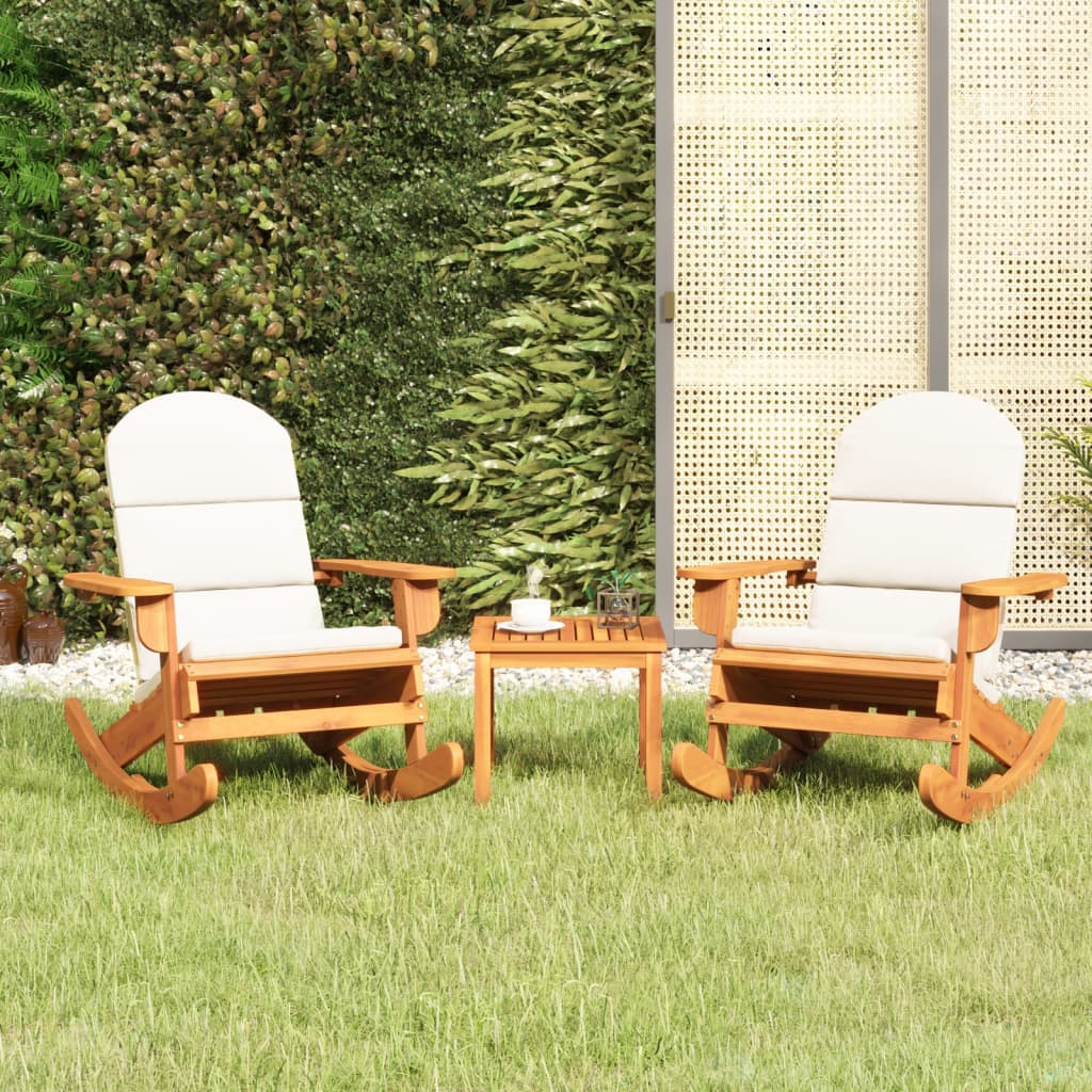 vidaXL 3 Piece Adirondack Patio Lounge Set Solid Wood Acacia-0