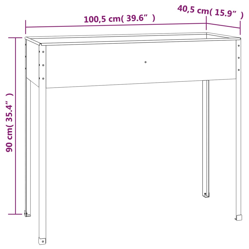 vidaXL Garden Planters 2 pcs Anthracite Galvanized Steel-6