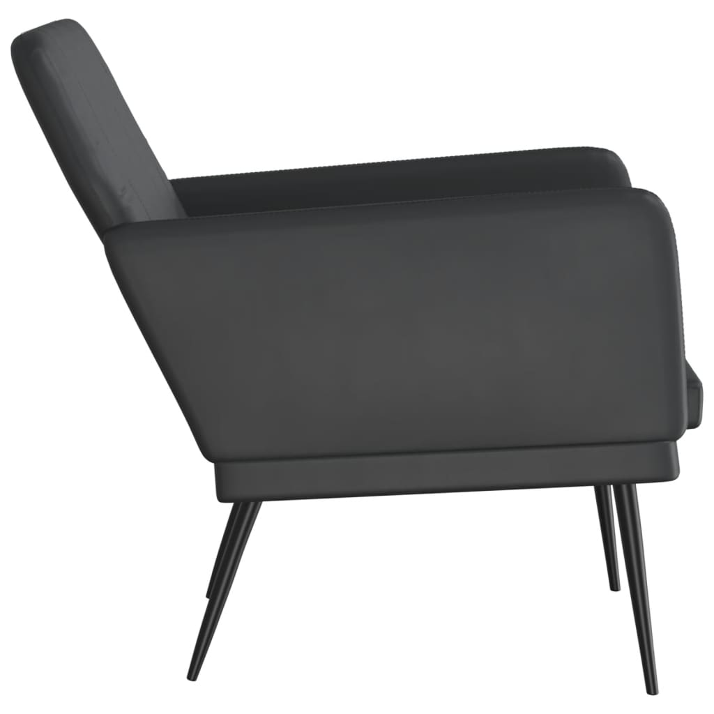 vidaXL Armchair Black 24"x30.7"x31.5" Faux Leather-3