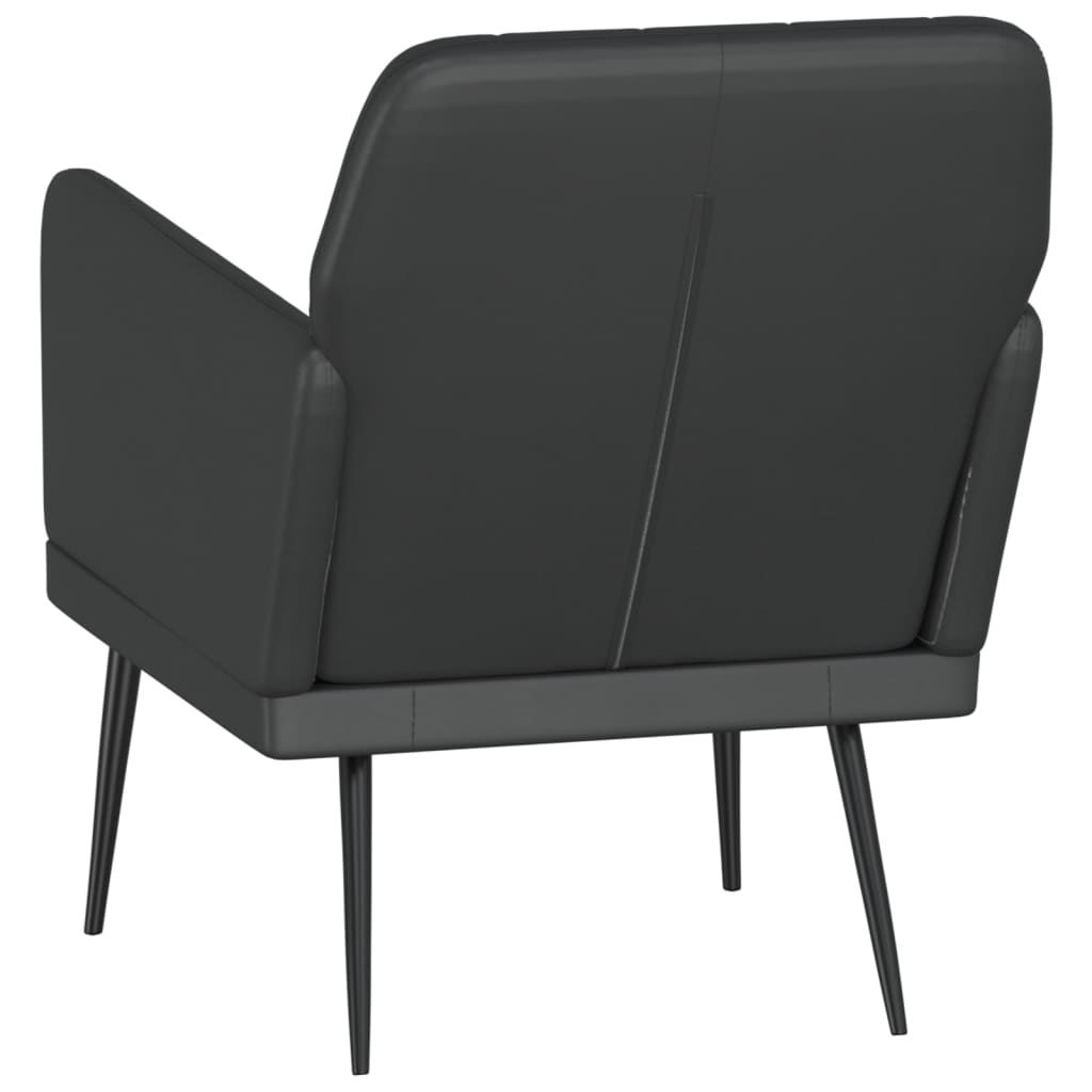 vidaXL Armchair Black 24"x30.7"x31.5" Faux Leather-4