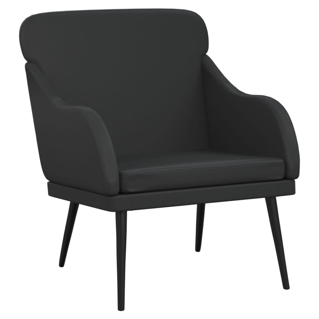 vidaXL Armchair Black 24.8"x29.9"x31.5" Faux Leather-8