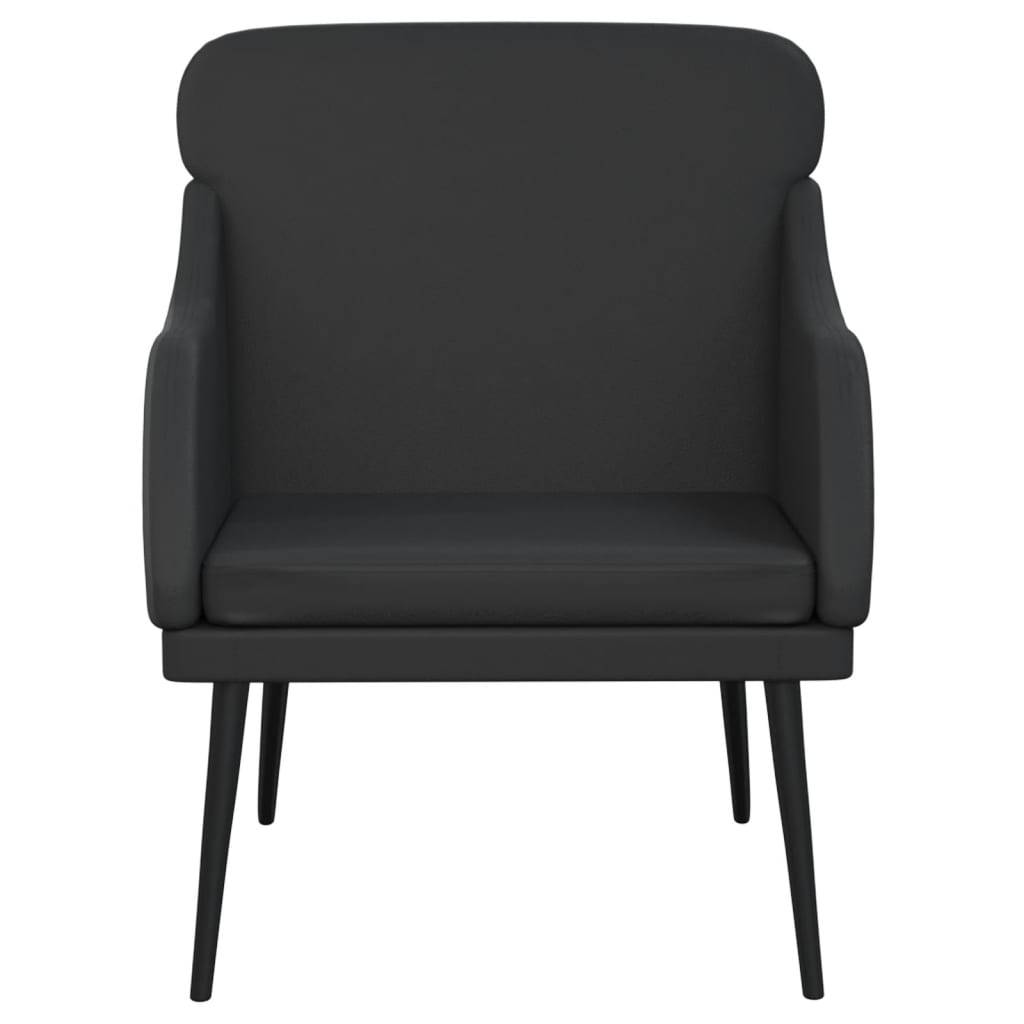 vidaXL Armchair Black 24.8"x29.9"x31.5" Faux Leather-2