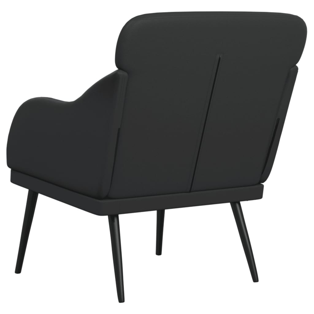 vidaXL Armchair Black 24.8"x29.9"x31.5" Faux Leather-4