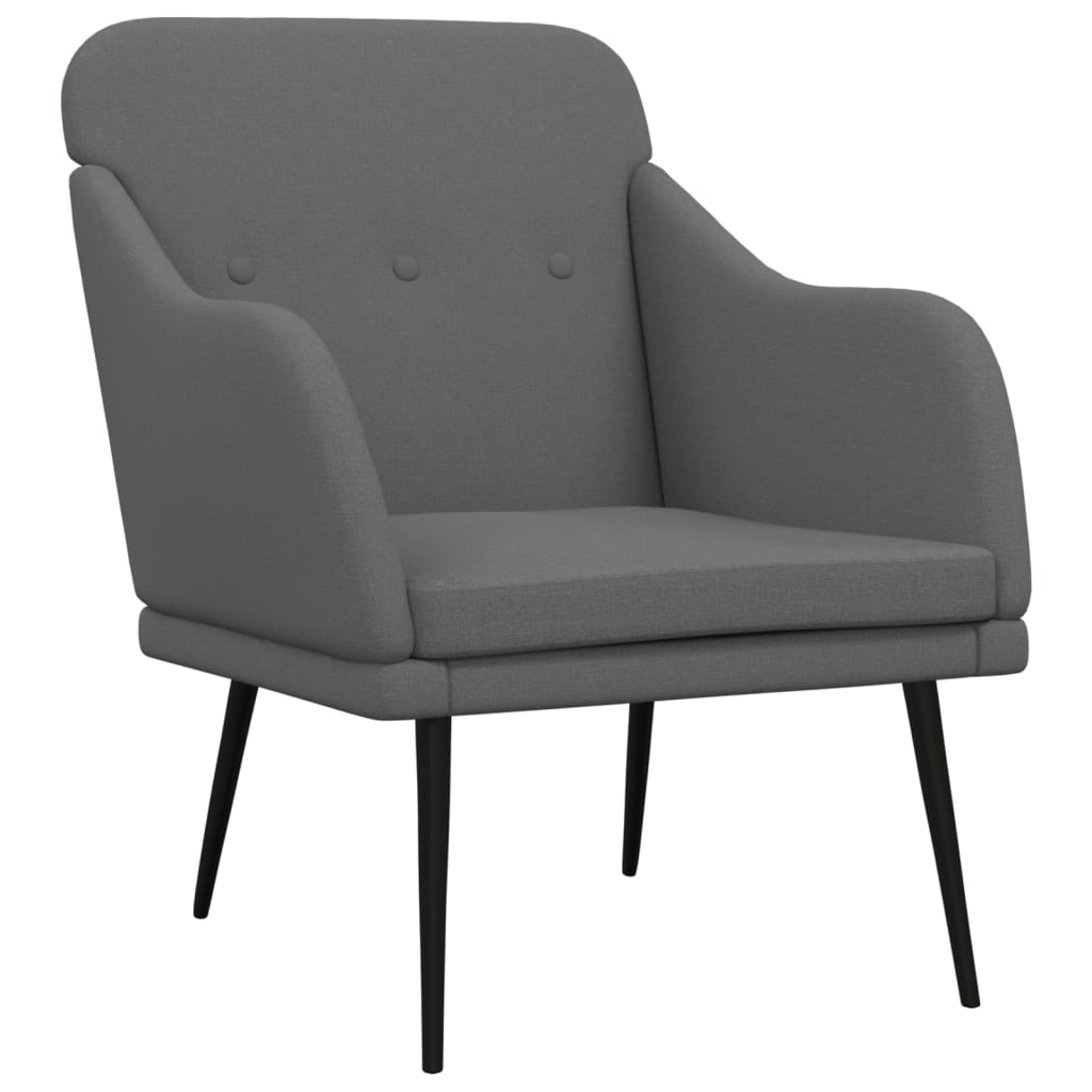 vidaXL Armchair Dark Gray 24.8"x29.9"x31.5" Fabric-7