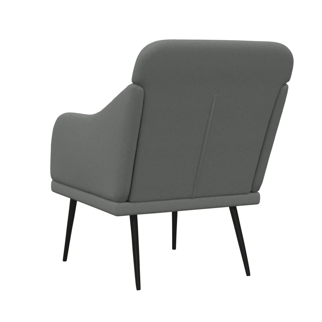 vidaXL Armchair Dark Gray 24.8"x29.9"x31.5" Fabric-3