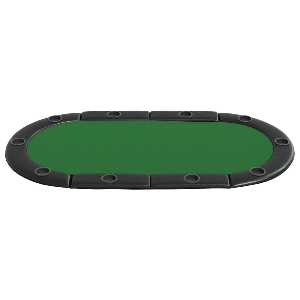 vidaXL 10-Player Folding Poker Tabletop Oval Card Gaming Table Blue/Green-0