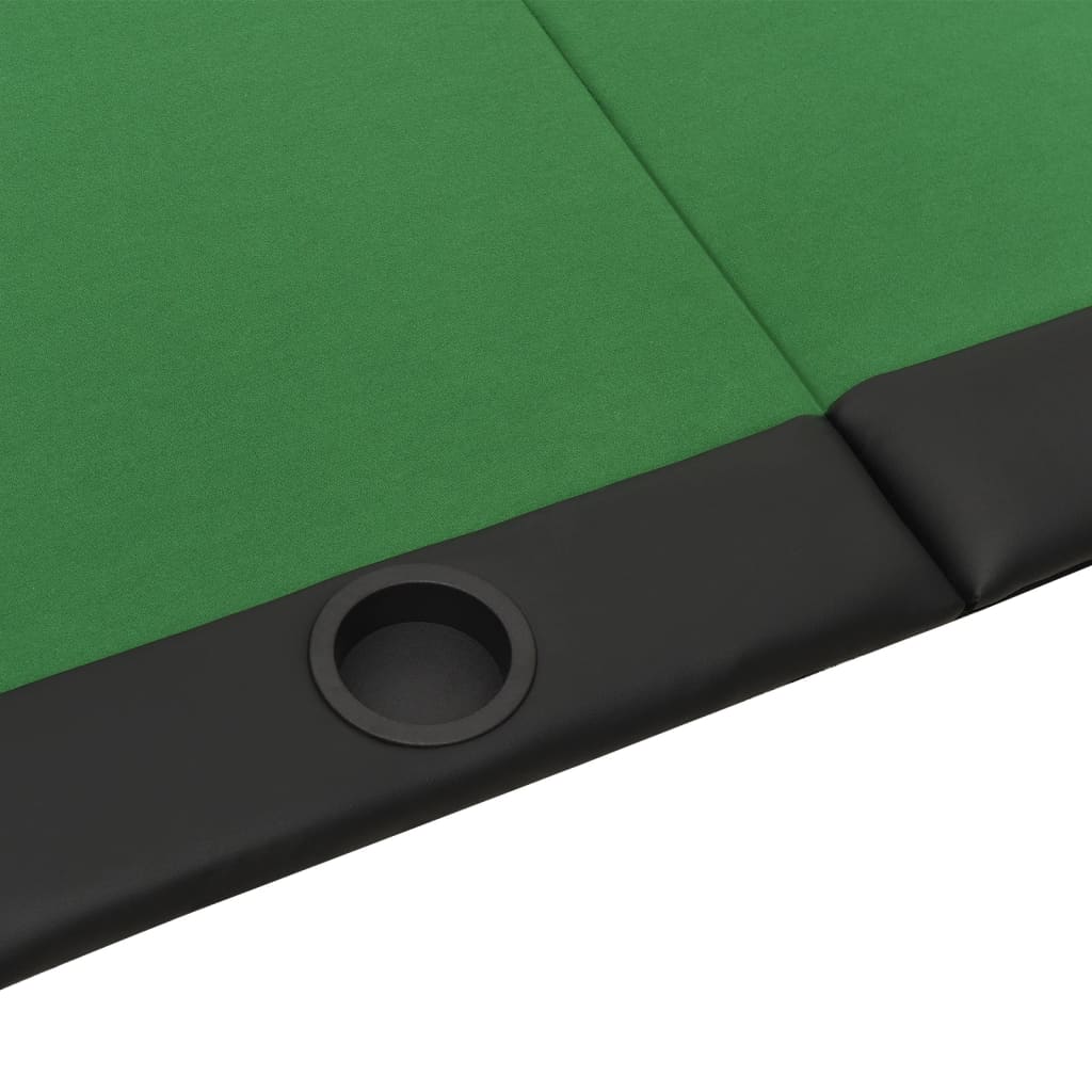 vidaXL 10-Player Folding Poker Tabletop Oval Card Gaming Table Blue/Green-2