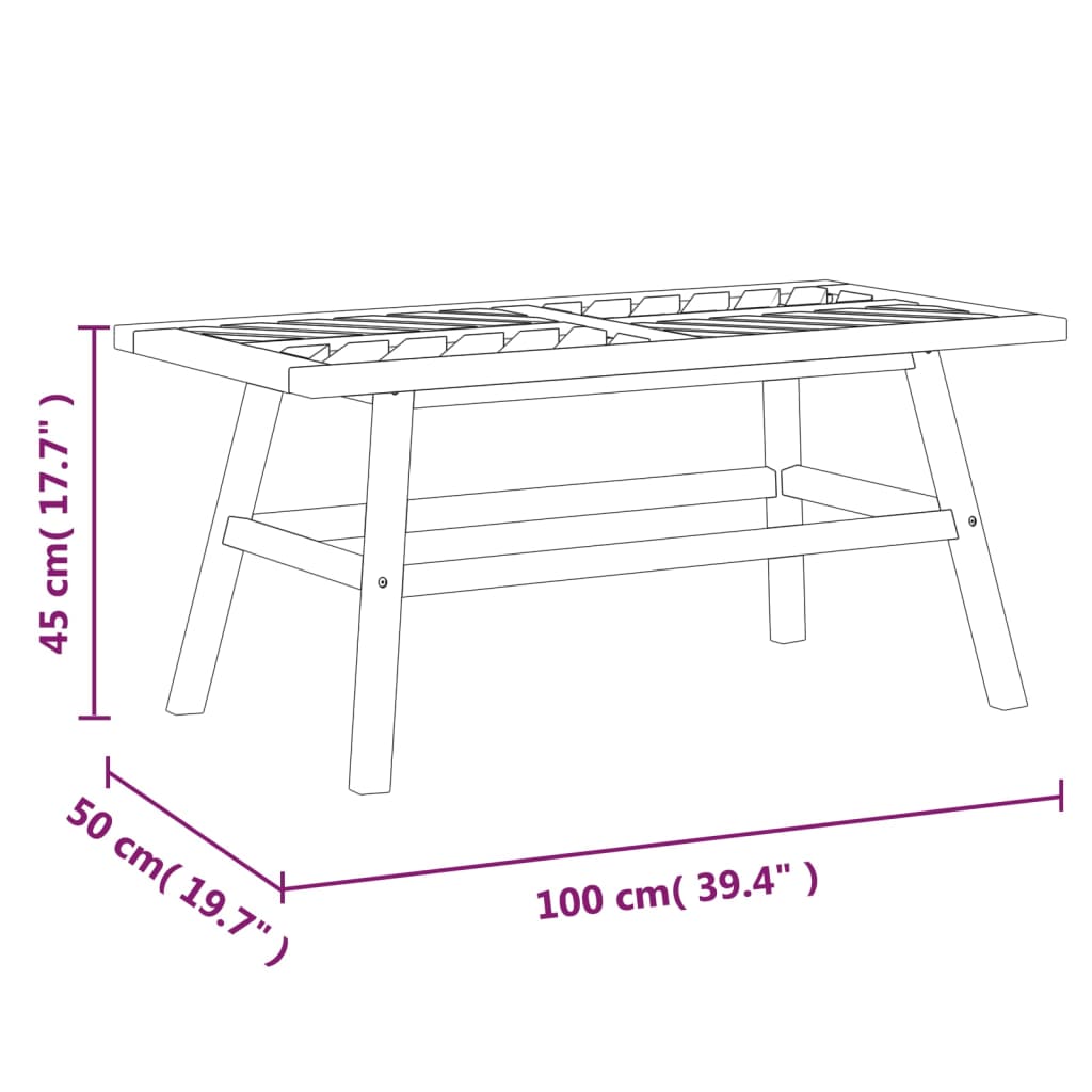 vidaXL 2 Piece Patio Lounge Set Solid Wood Acacia-6