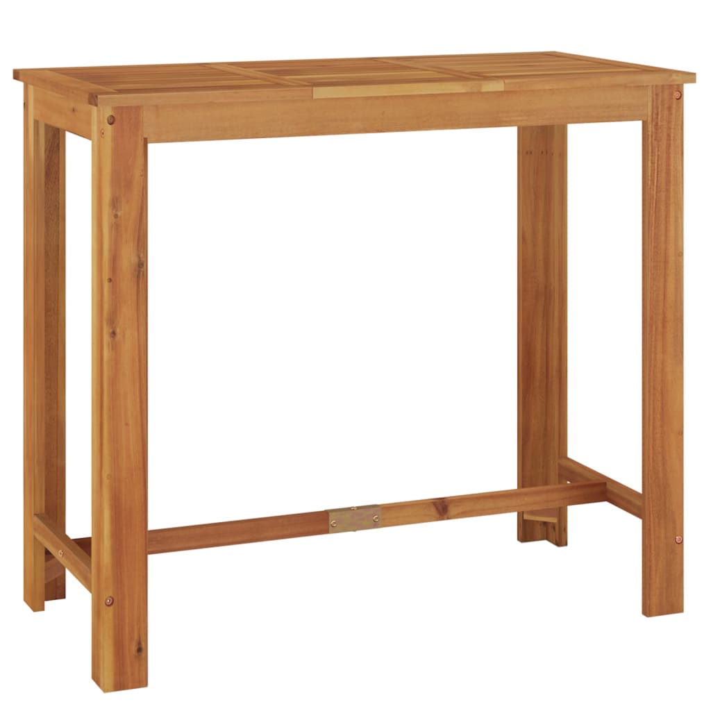 vidaXL Bar Table Outdoor Pub Patio Counter Height Table Solid Wood Acacia-13