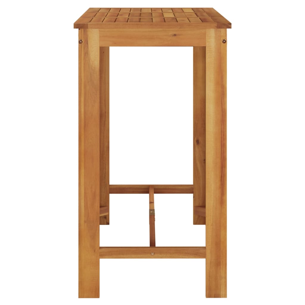vidaXL Bar Table Outdoor Pub Patio Counter Height Table Solid Wood Acacia-5