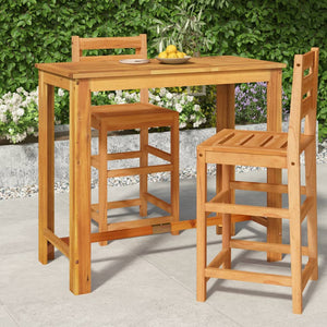 vidaXL Bar Table Outdoor Pub Patio Counter Height Table Solid Wood Acacia-14
