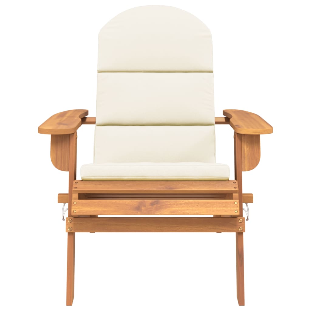 vidaXL Adirondack Patio Chair with Cushions Solid Wood Acacia-2