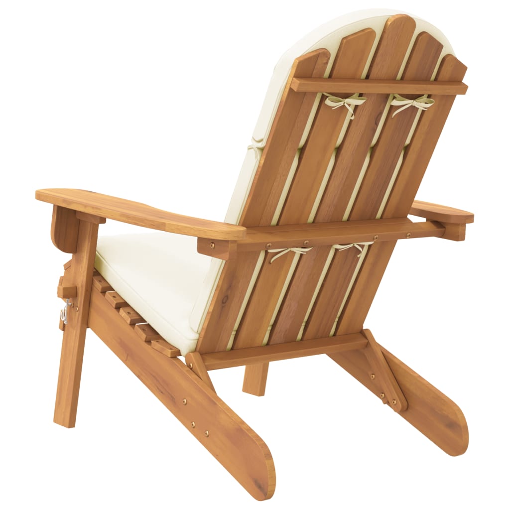 vidaXL Adirondack Patio Chair with Cushions Solid Wood Acacia-4