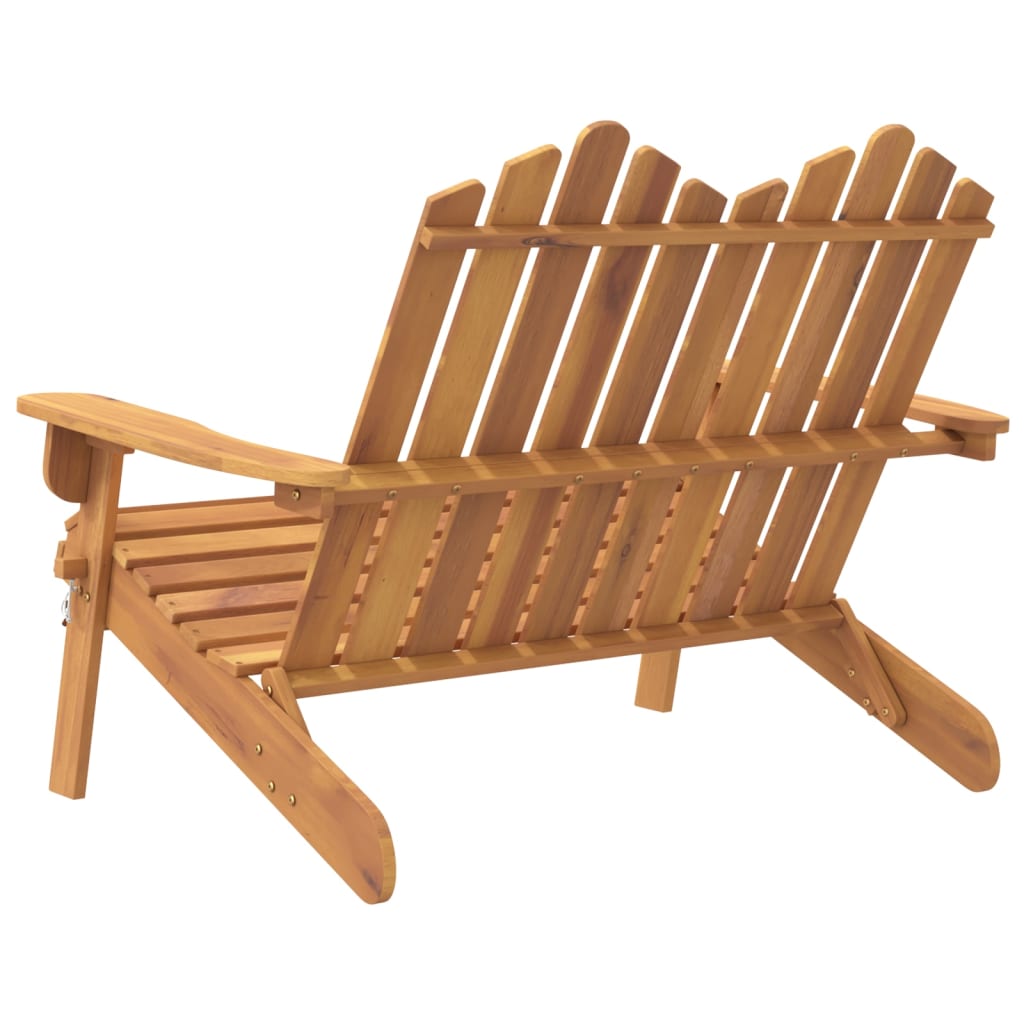 vidaXL Adirondack Patio Bench 49.6" Solid Wood Acacia-3