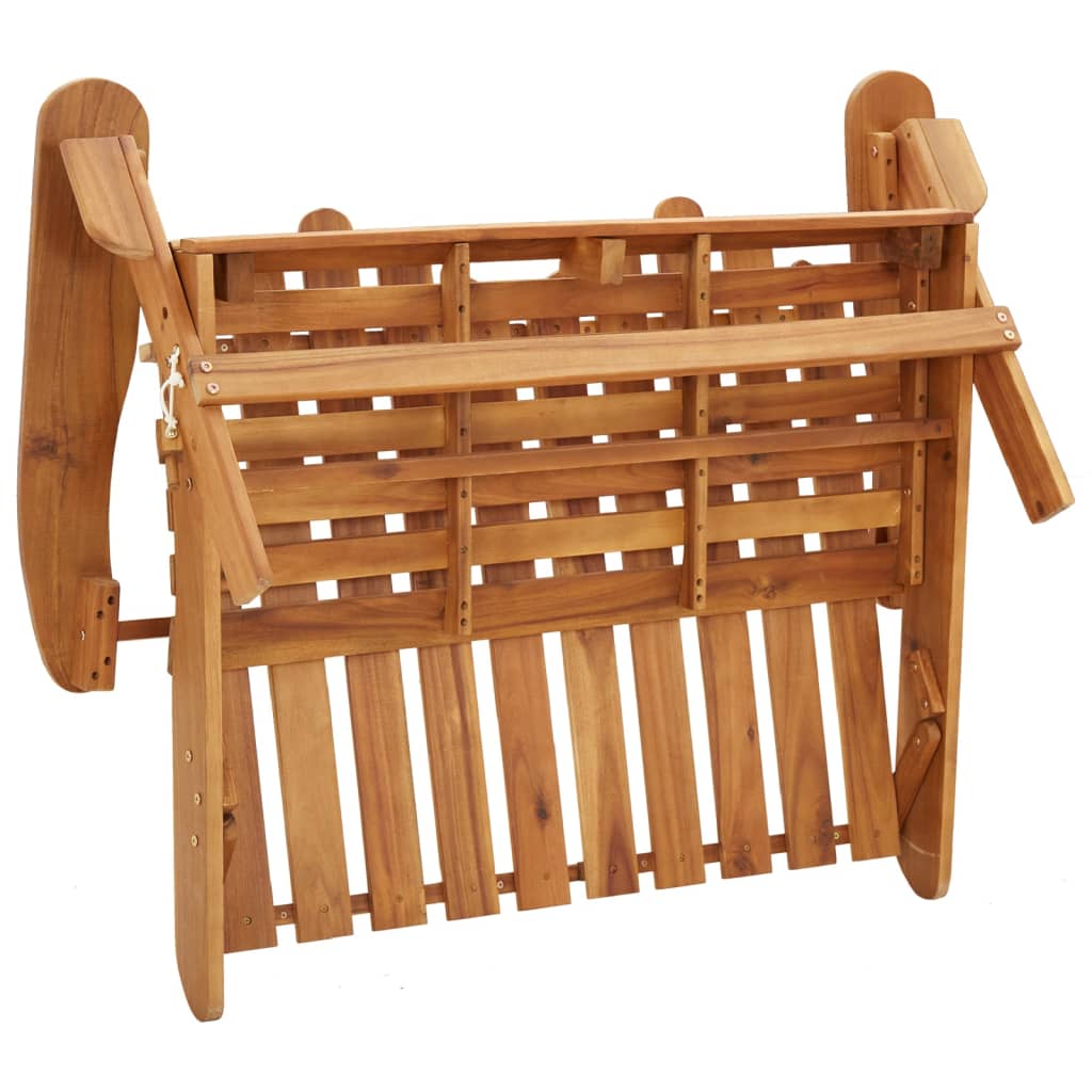 vidaXL Adirondack Patio Bench 49.6" Solid Wood Acacia-4