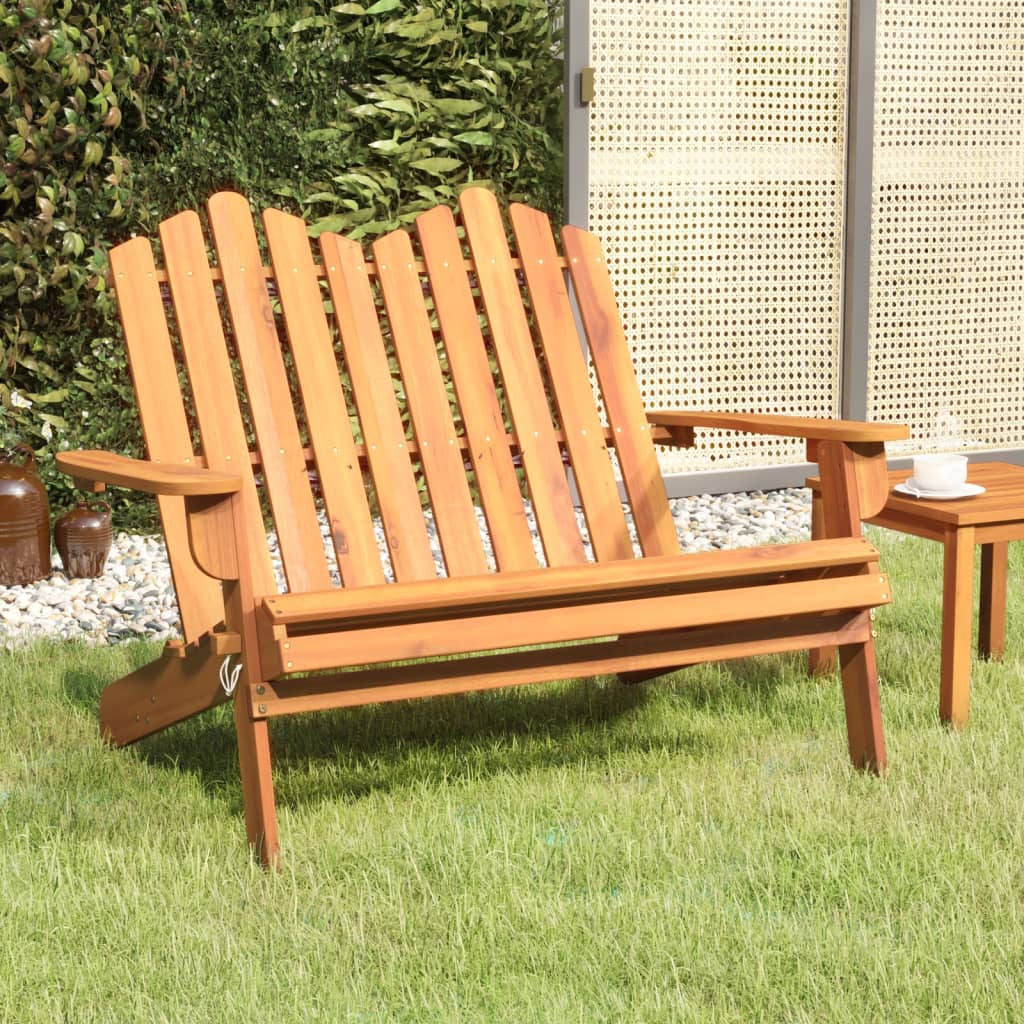 vidaXL Adirondack Patio Bench 49.6" Solid Wood Acacia-0