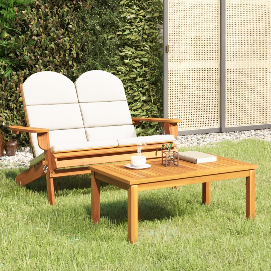 vidaXL 2 Piece Adirondack Patio Lounge Set Solid Wood Acacia-0