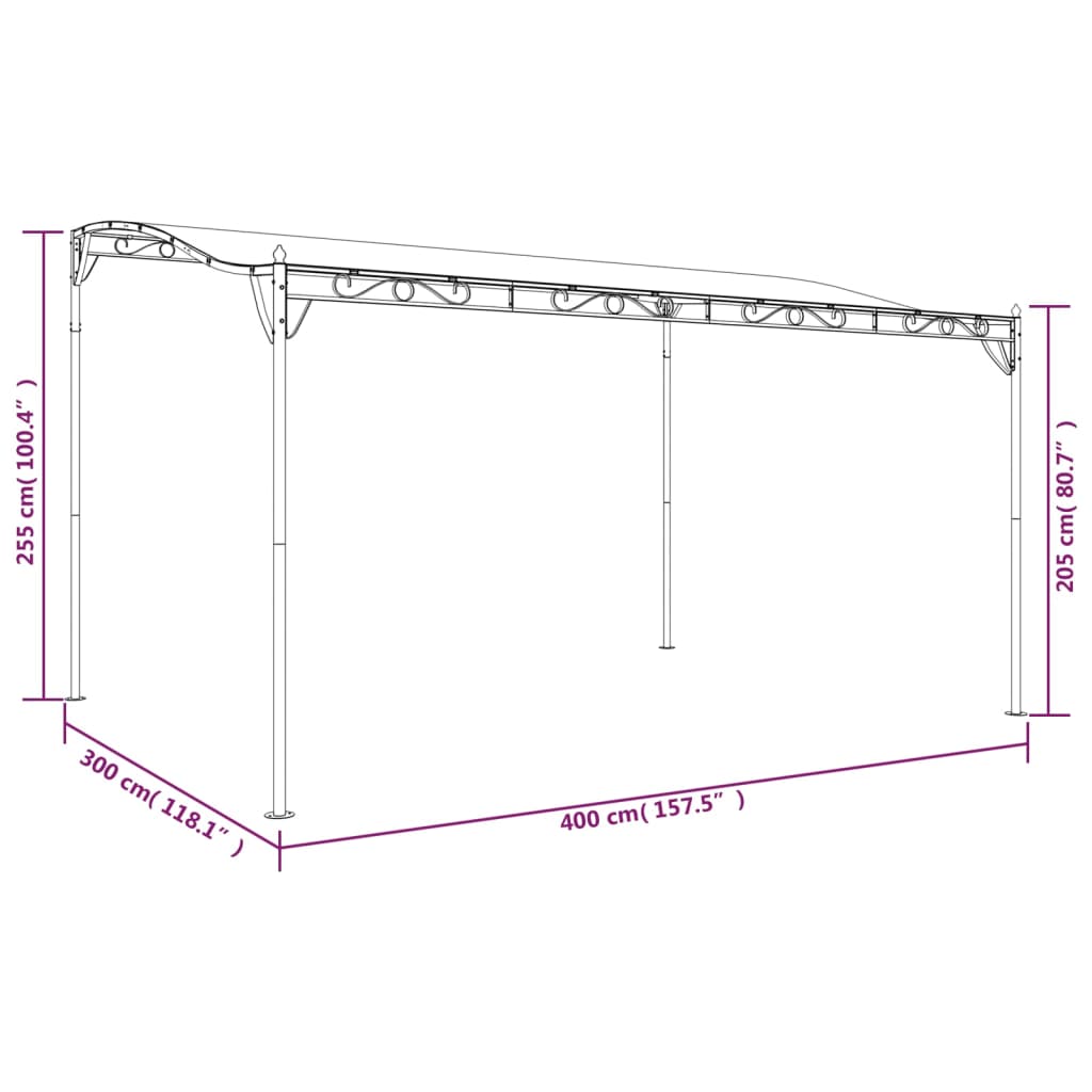 vidaXL Canopy Gazebo Party Canopy Camping Barbecue Shelter Fabric and Steel-0