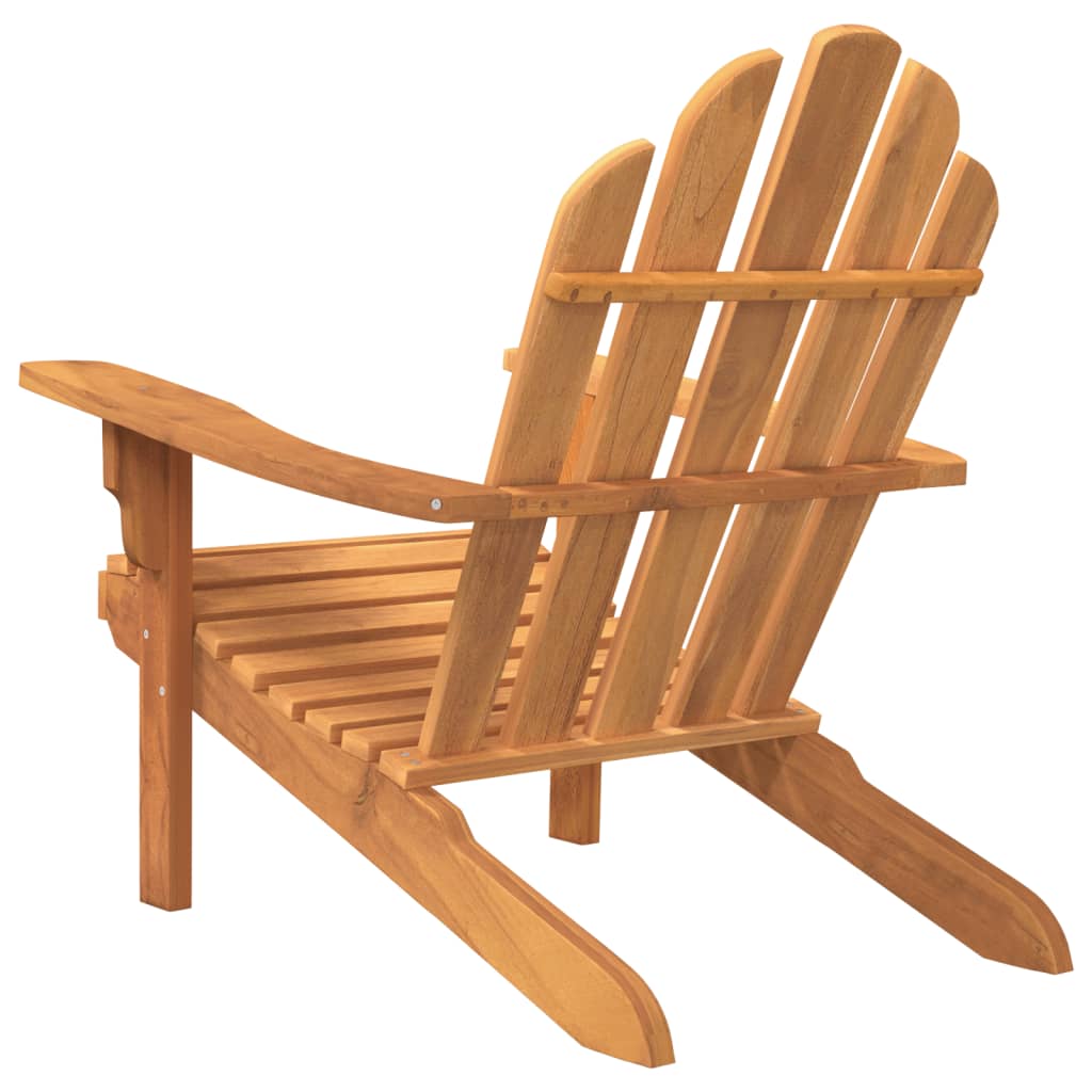 vidaXL Adirondack Chair Patio Lawn Chair Weather Resistant Solid Wood Teak-12
