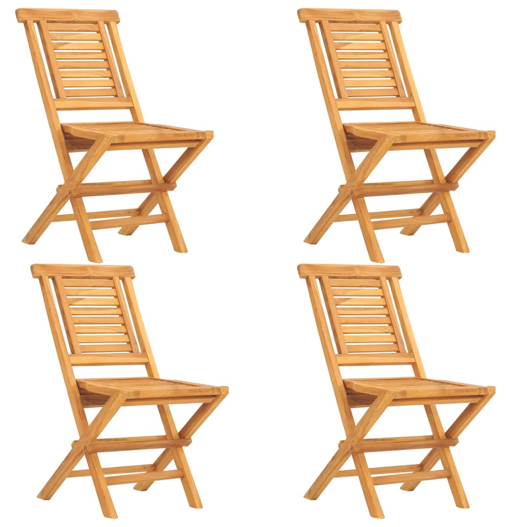 vidaXL 5 Piece Patio Dining Set Solid Wood Teak-2