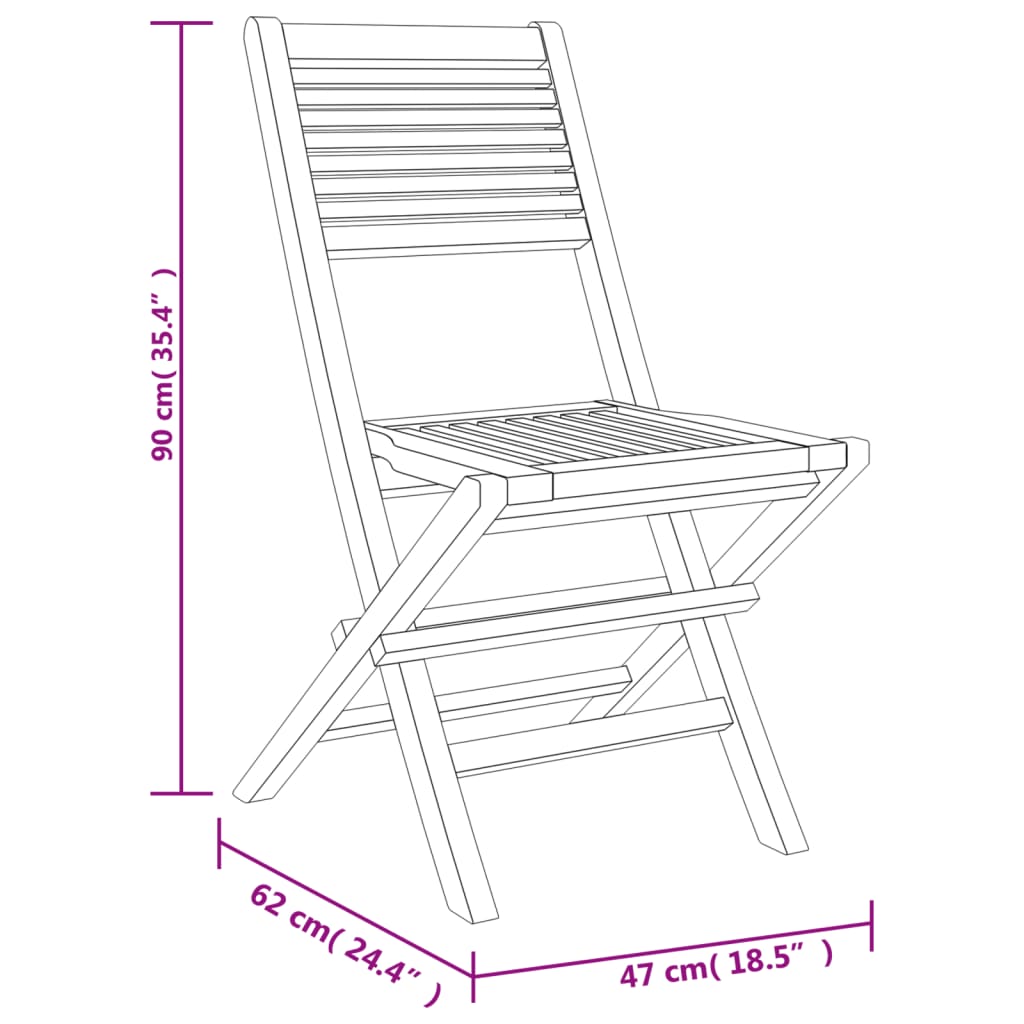 vidaXL 5 Piece Patio Dining Set Solid Wood Teak-1